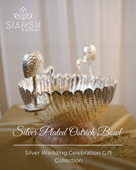 Silver Plated Flamingo Urli Bowl – Luxury Centerpiece for Weddings & Festive Décor | Siansh
