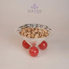 Silver Plated Bowl Urli with Resin Base | Decorative Multi-Purpose Urli by Siansh