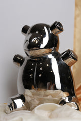 Silver-Plated Teddy Bear Candy Jar – Adorable Gifting Jar for Baby Showers, Birthdays & Announcements