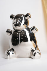 Silver-Plated Teddy Bear Candy Jar – Adorable Gifting Jar for Baby Showers, Birthdays & Announcements