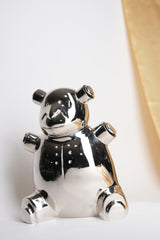 Silver-Plated Teddy Bear Candy Jar – Adorable Gifting Jar for Baby Showers, Birthdays & Announcements