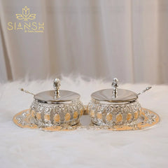 Exquisite Silver-Plated Mukhwas Bowl Set – A Timeless Luxury for Every Occasion