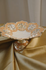 Exquisite Silver-Plated Lotus Platter – Timeless Elegance for Your Home