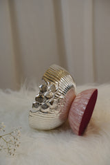 Silver Handcrafted Urli Bowl with Resin Stand – Multipurpose Decor for Mandir, Console & Wedding Gifting