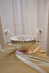 Silver Plated Flamingo Urli Bowl – Luxury Centerpiece for Weddings & Festive Décor | Siansh