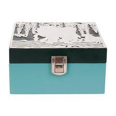 Silver Plated Shiv Parvati Box | 5x5 Brass Décor & Gift Box by Siansh