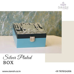 Silver Plated Shiv Parvati Box | 5x5 Brass Décor & Gift Box by Siansh