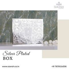 Silver-Plated Vishnu Tilak Box – 8x6 Full Brass Decorative Gift Box | Multipurpose Use with Swede Utility Packing