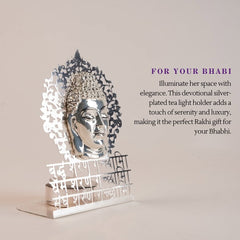 Silver Plated Buddha T-Light Holder for Pooja & Décor | By Siansh