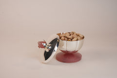 Silver Plated Round Bowl with Lid | Multipurpose Luxury Brass Bowl by Siansh