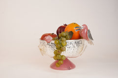 Toucan Bird Silver-Plated Round Bowl – Brass & Resin Base | Premium Décor & Gifting Bowl