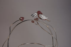 Toucan Bird 2-Tier Silver Plated Lotus Platter | Elegant Brass Stand for Serving & Décor by Siansh