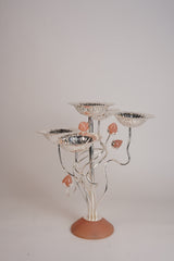 5-Bowl Silver-Plated Centre Table Décor – Artistic Brass & Resin Console Showpiece | Swede Box Included