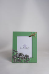 Silver & Gold Etched Bird Photo Frame – 10x9 Decorative Brass Frame with Lotus Motif | Swede Box Packing