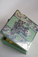 Silver-Plated Ganesha Etching Brass Box – 8x8 Multipurpose Decorative Gift Box | Swede Utility Packing