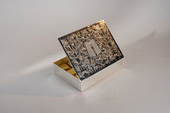 Silver-Plated Vishnu Tilak Box – 8x6 Full Brass Decorative Gift Box | Multipurpose Use with Swede Utility Packing