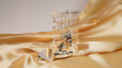 Silver-Plated Maha Mrityunjay Mantra T-Light with Shivji Idol – Console & Table Decor | Packed in Swede Box