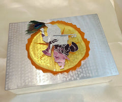 Brass silver Plated Krishna Box