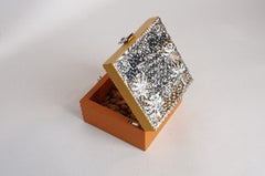 Intricately Etched Silver Tree Box | 5x5 Multipurpose Decorative Box by Siansh