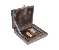 Silver-Plated Maha Laxmi Charan Paduka – Sacred Symbol of Prosperity | Ideal for Gifting & Pooja | Swede Box Included