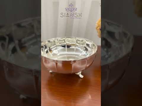 Silver-Plated Decorative Urli with Resin Base – Multipurpose Bowl for Mandir, Console & Wedding Gifting