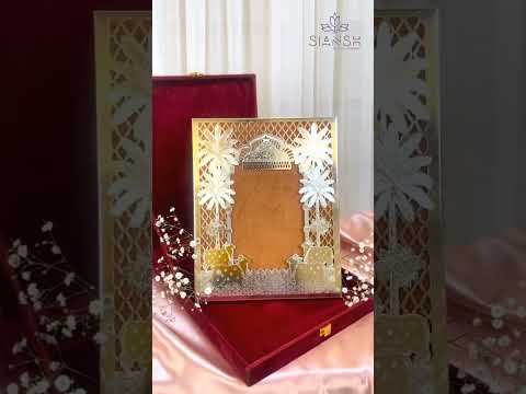 Luxury Silver-Plated Photo Frame with Royal Cow & Palm Design – Ideal for Gifting & Décor