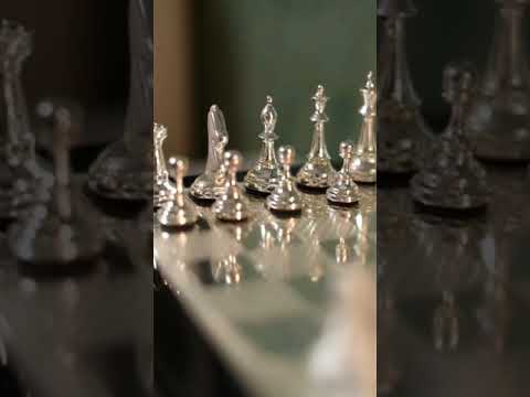 Luxury Silver-Plated Brass Chess Set – Decorative & Playable | Ideal for Gifting | Swede Utility Box Included
