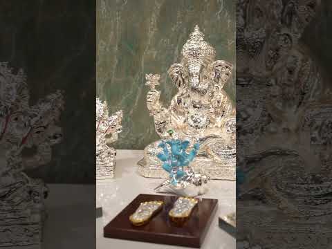 Silver-Plated Panchmukhi Ganesha Idol – Divine Resin Figurine for Décor, Worship & Gifting | Swede Box Included