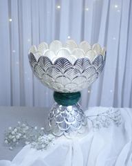A decorative silver  Plated metal bowl