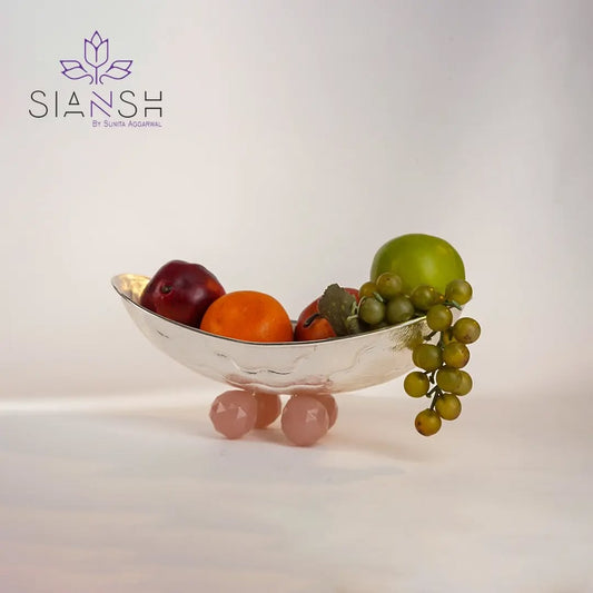 Bubble Texture Oval Bowl with resin