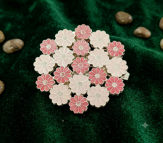 Red Pink Bloom Floral Coaster
