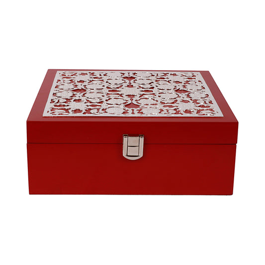 Intricate Etching Jali Leaf flower Box