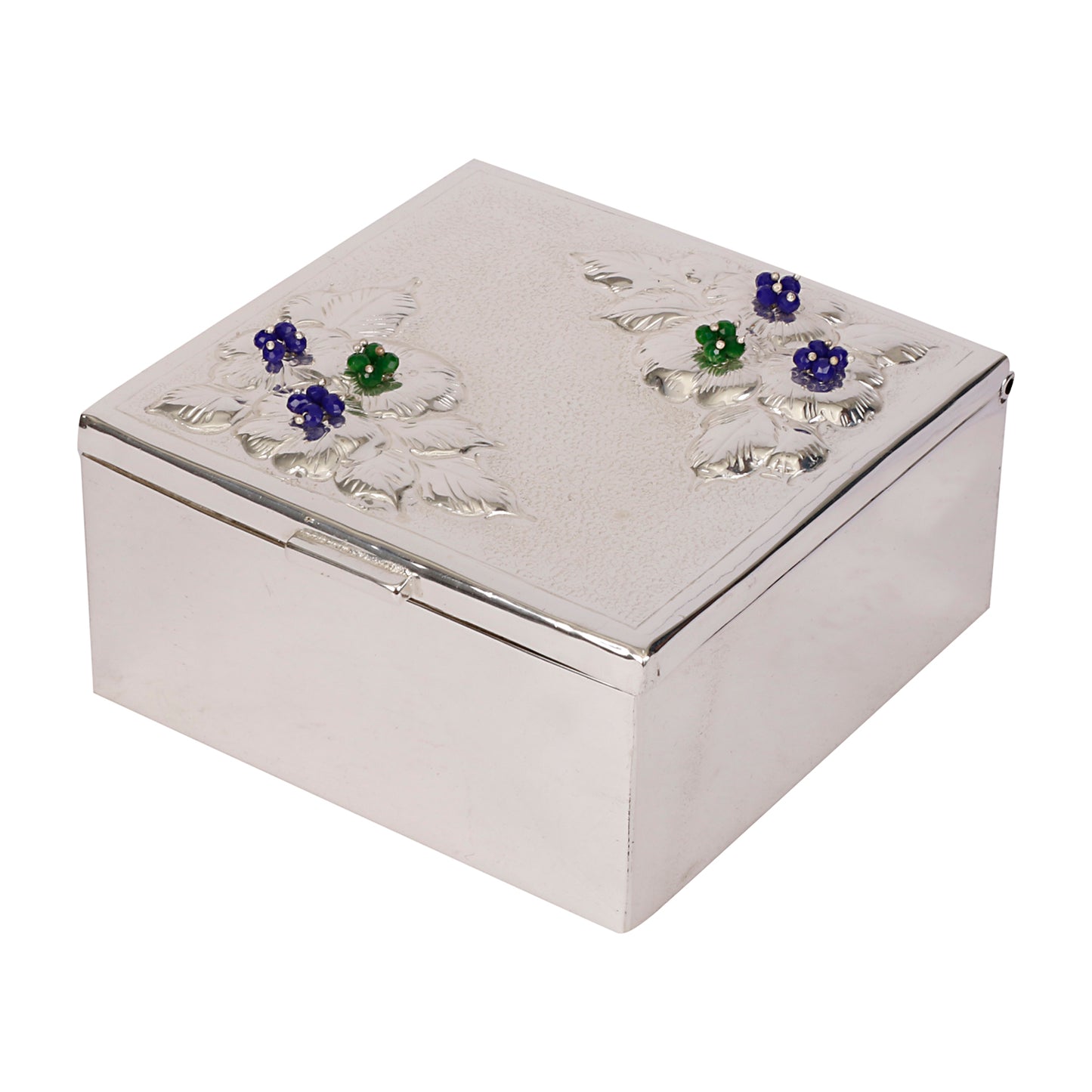 Square metal Box With Stone