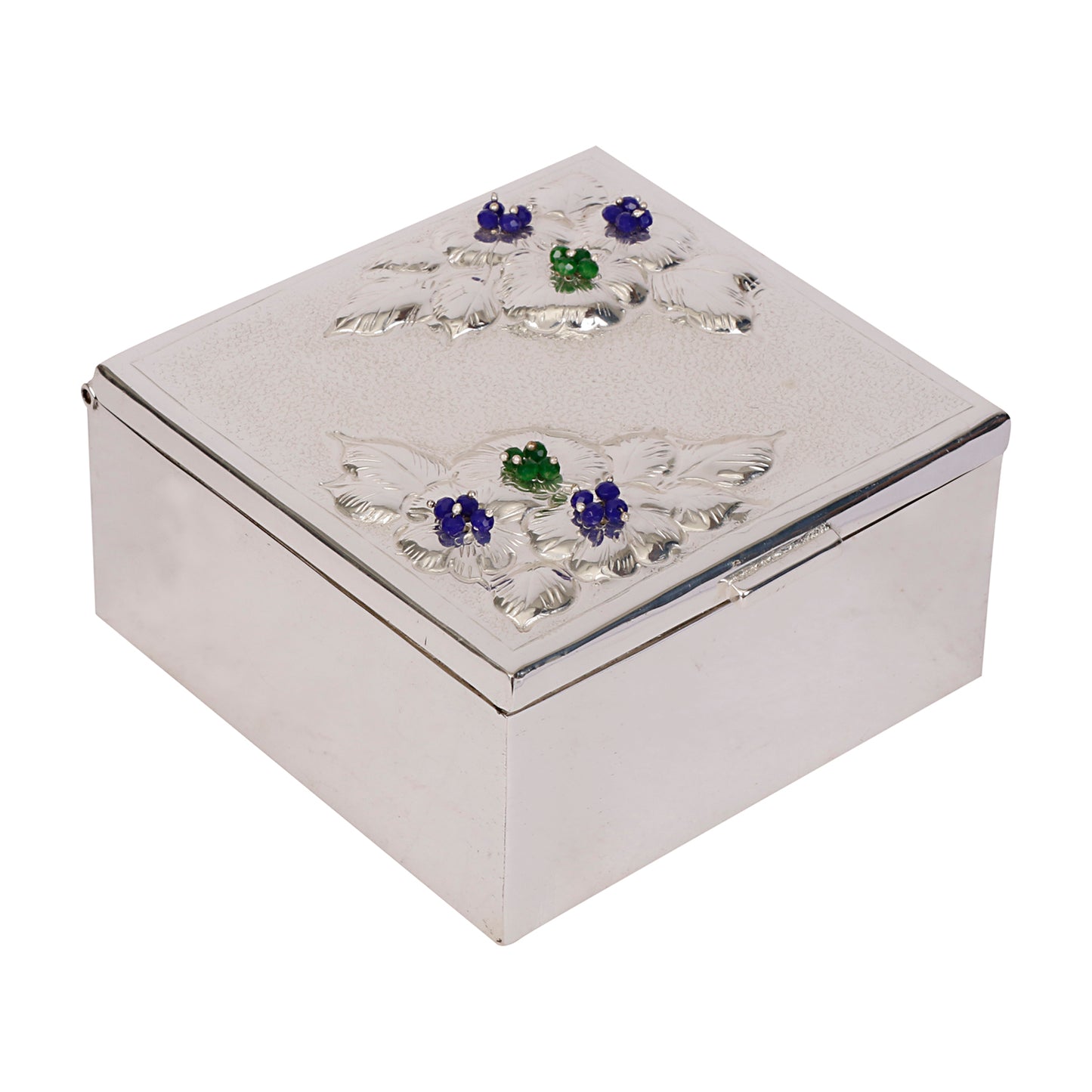Square metal Box With Stone