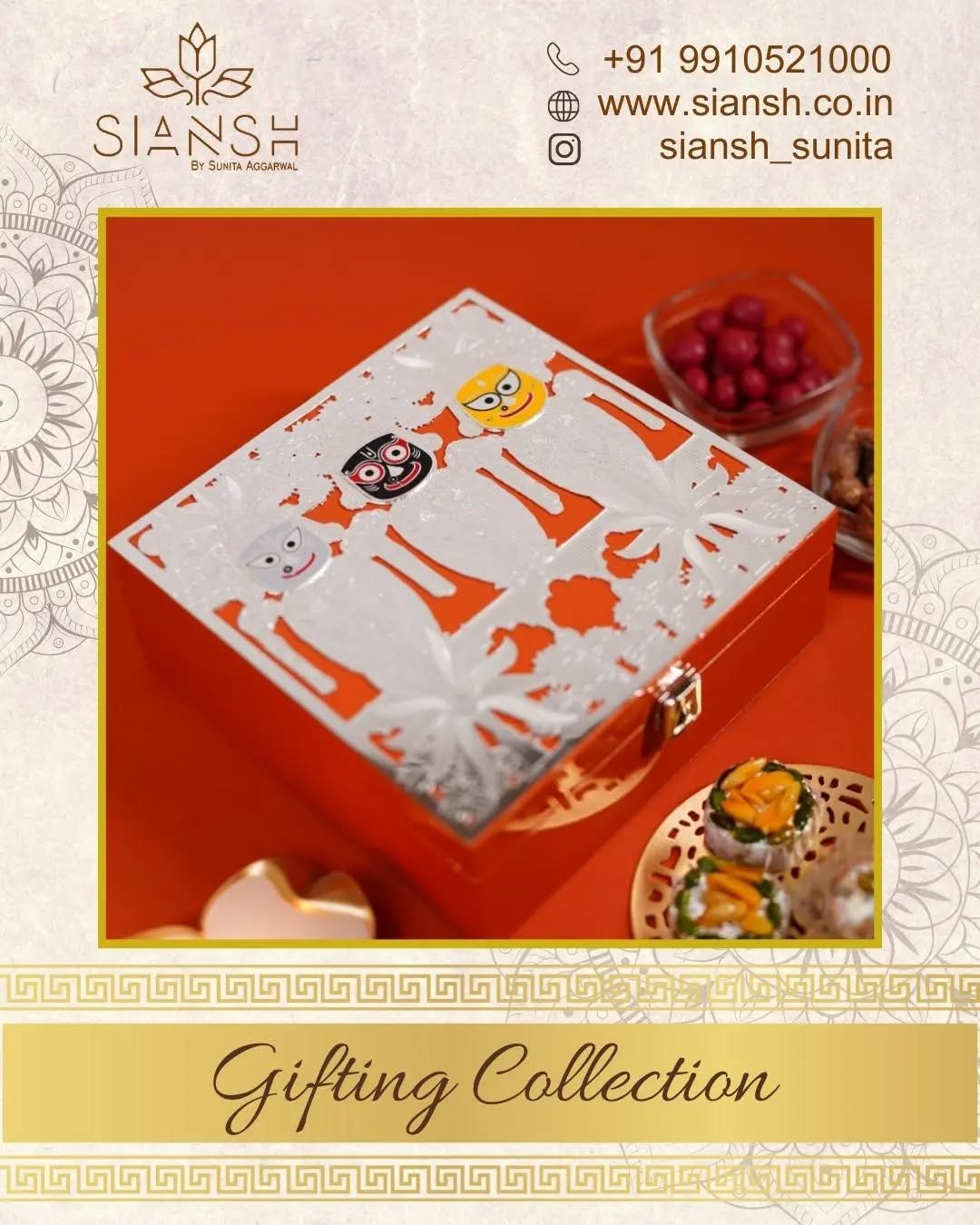 Enameled Jagannath Silver Plated Box | Multipurpose Gifting Box by Siansh