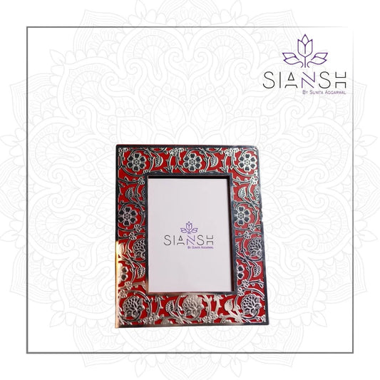 Intricate Etching Leaf Jali Photo Frame