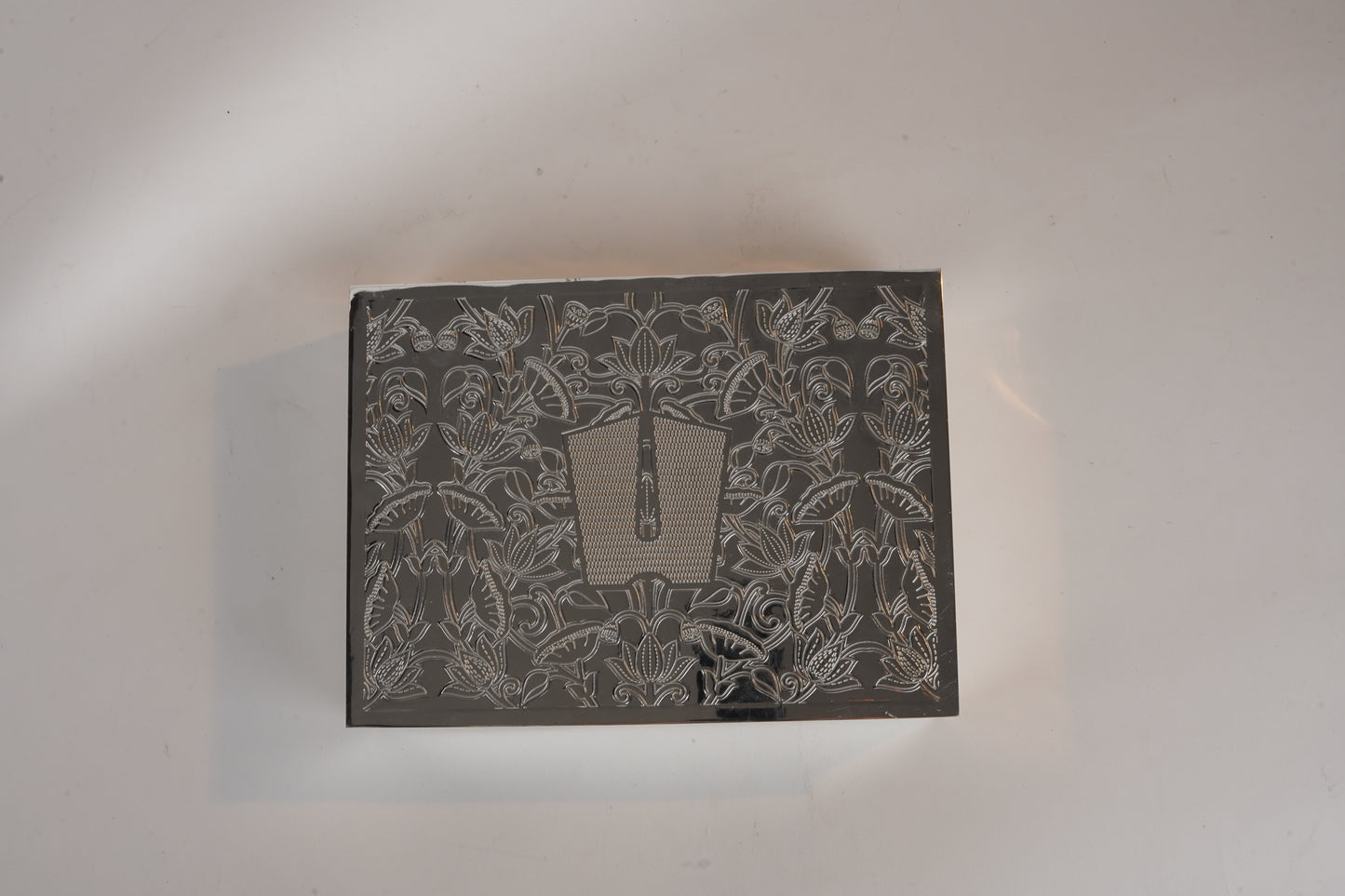 Silver-Plated Vishnu Tilak Box – 8x6 Full Brass Decorative Gift Box | Multipurpose Use with Swede Utility Packing