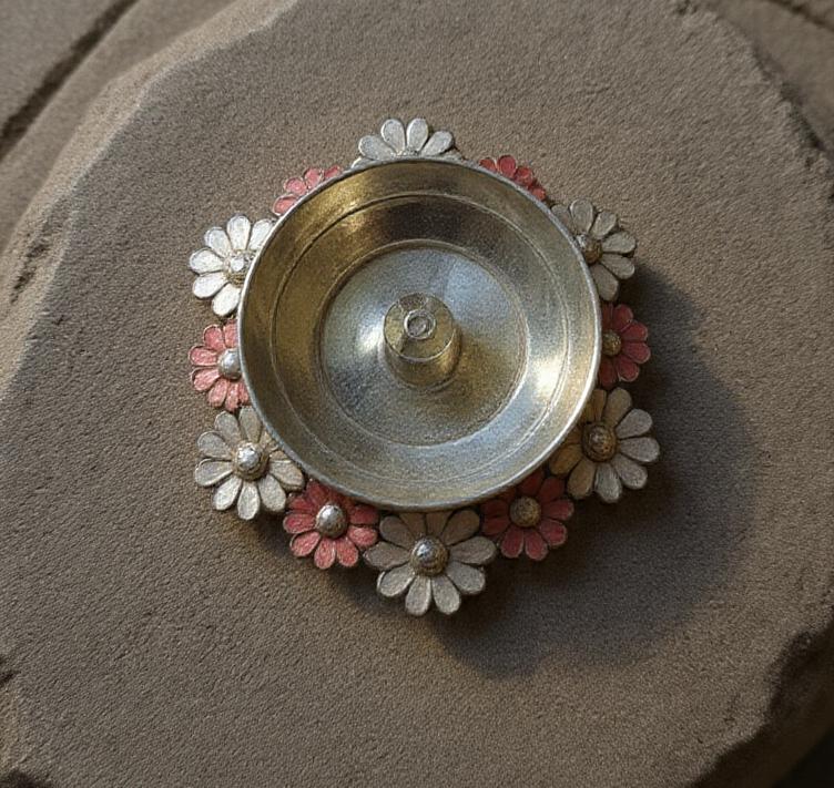 Pink and Peach Bloom Floral Diya
