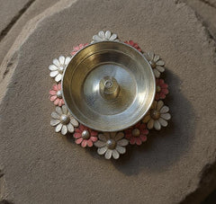 Pink and Peach Bloom Floral Diya
