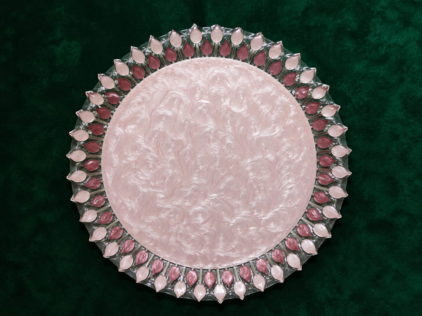 Blush Petal Resin Decorative Platter