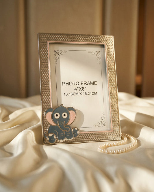 Silver Plated Baby Elephant Photo Frame (4"x6")
