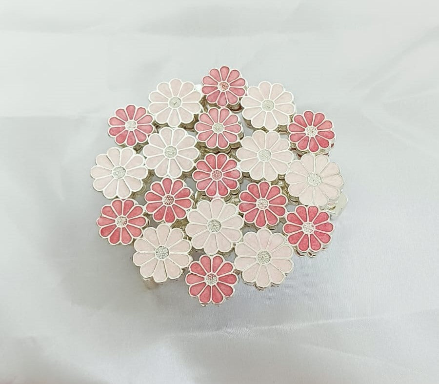 Red Pink Bloom Floral Coaster