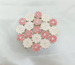 Red Pink Bloom Floral Coaster