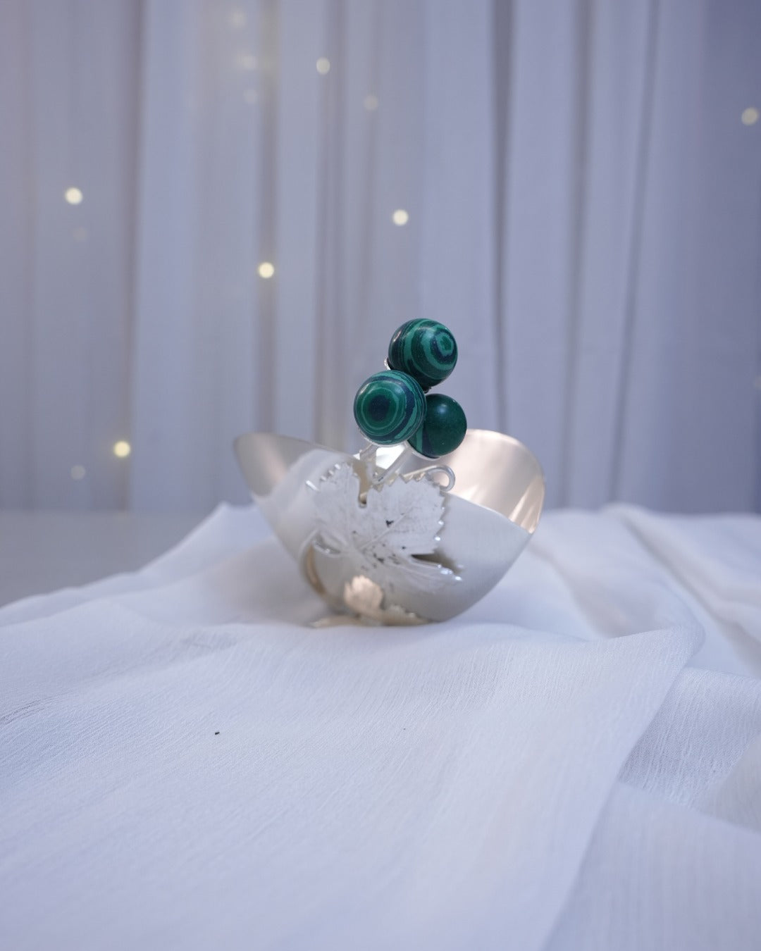 Luxury Silver-Plated Leaf Maple Boat Shaped Bowl