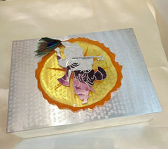 Brass silver Plated Krishna Box