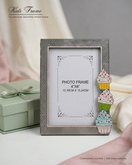 Silver Plated Cupcake Photo Frame (4"x6")