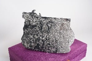 Full Brass silver Plated Cow shape box