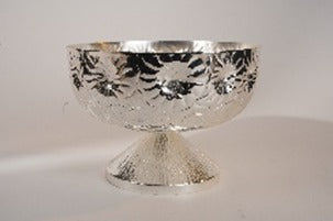Silver-Plated Intricate Design Brass Bowl – Multipurpose Luxury Serveware | Ideal for Gifting & Décor