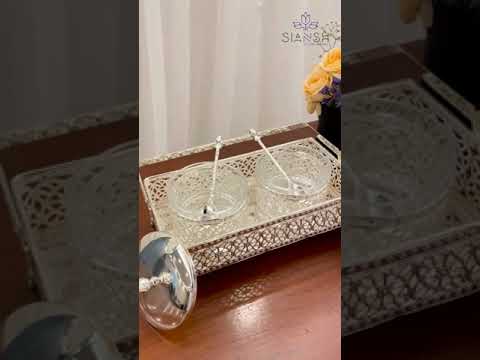 Exquisite Silver-Plated Dual Bowl Set – Luxury Gifting & Home Décor