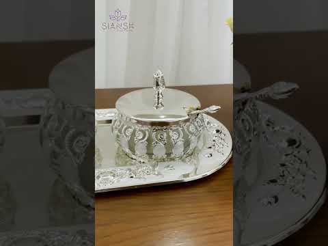 Exquisite Silver-Plated Mukhwas Bowl Set – A Timeless Luxury for Every Occasion